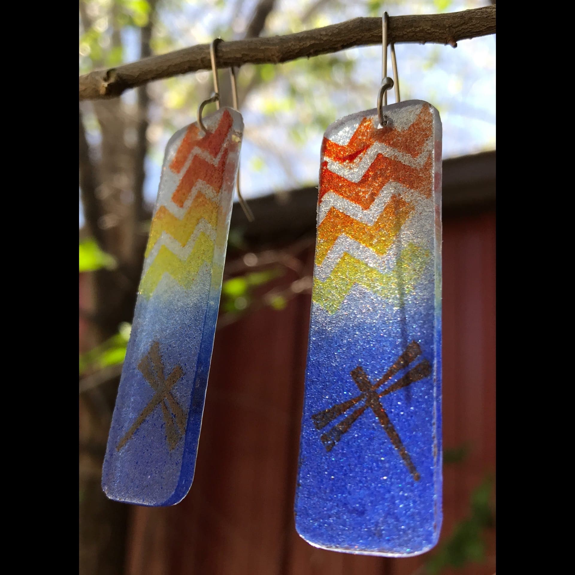 Blue Dragon Fly earrings