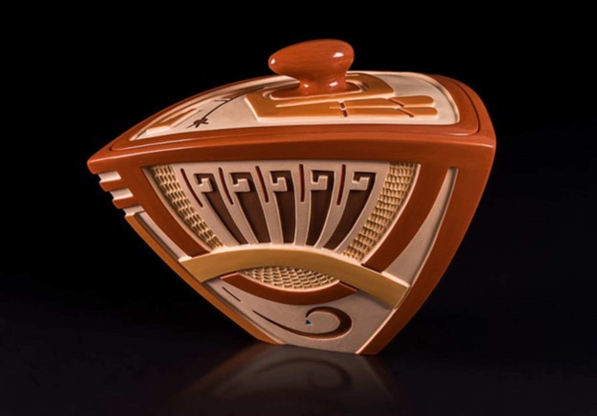 The Box (Three-sided vase with lid)