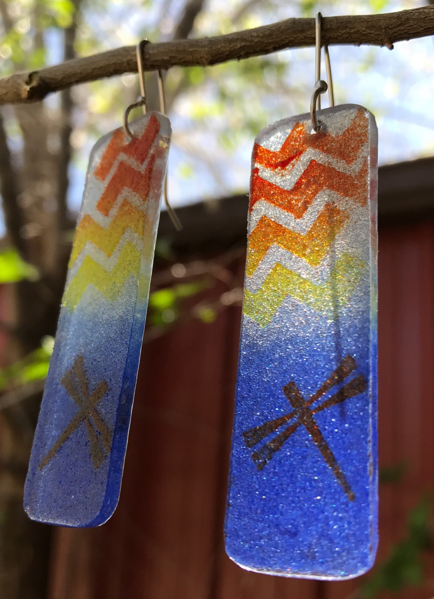Blue Dragon Fly earrings