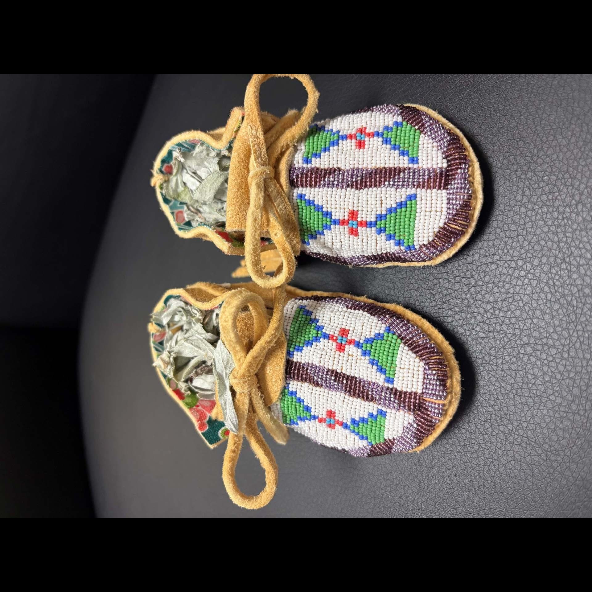 Beaded baby moccasins