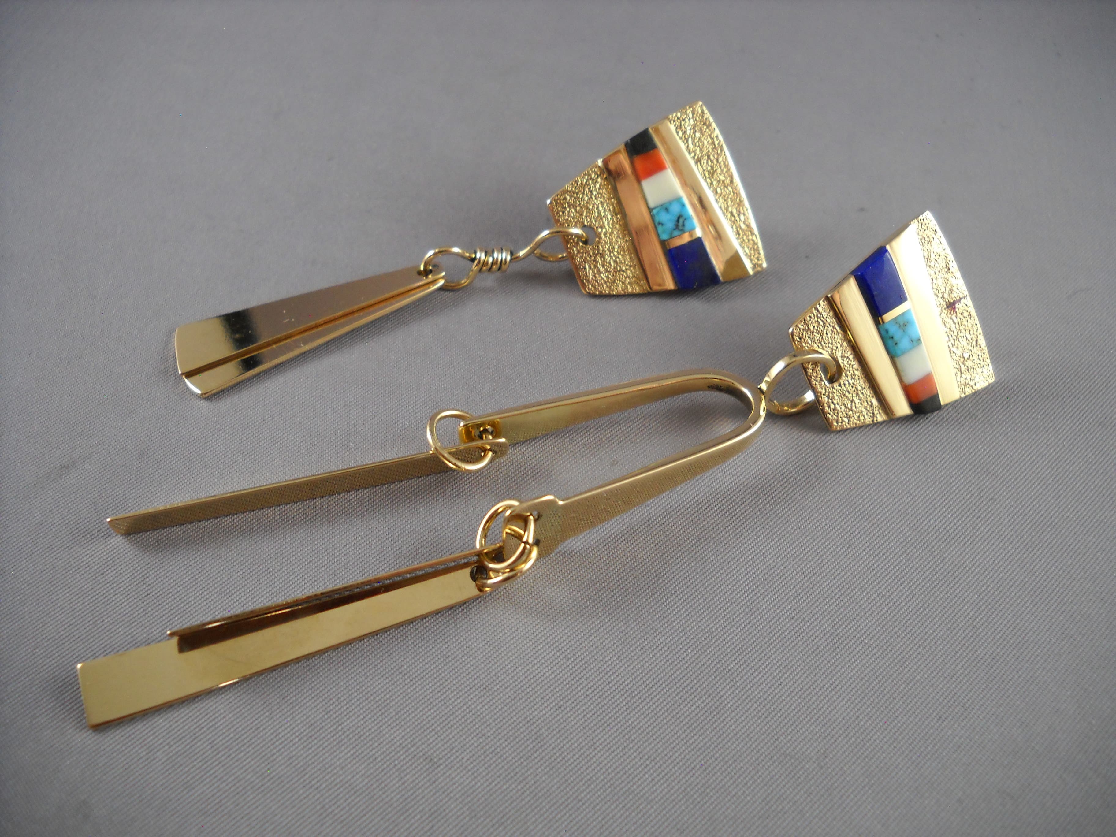 18k earrings with dangles
