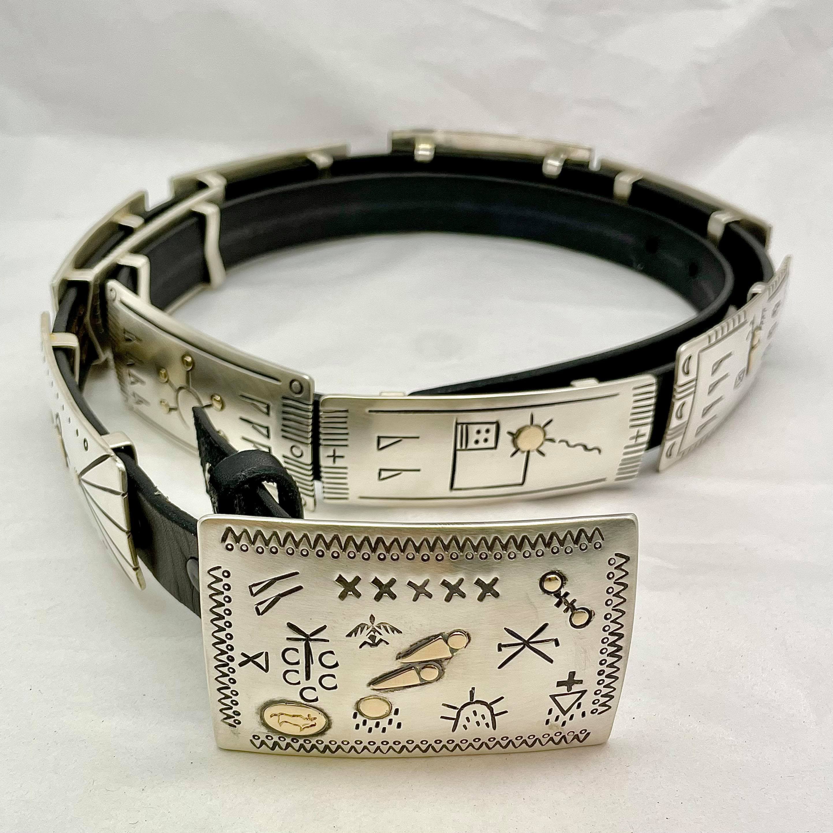 Winter Count Concho Belt